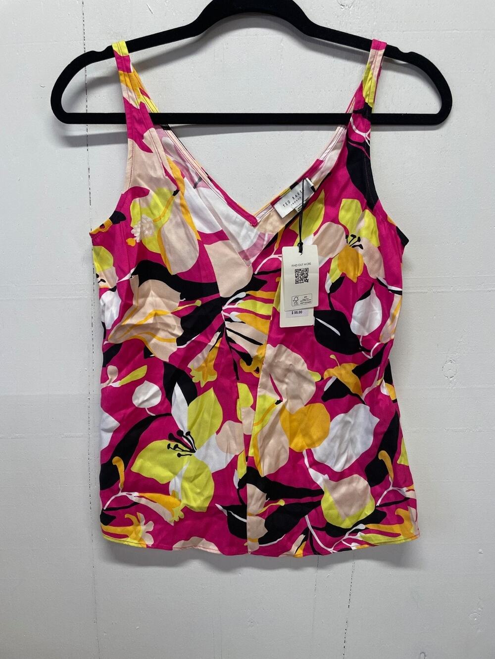 Ted Baker London Double Layer Effect Thaliah Cami Size 0 Pink NEW WITH TAGS